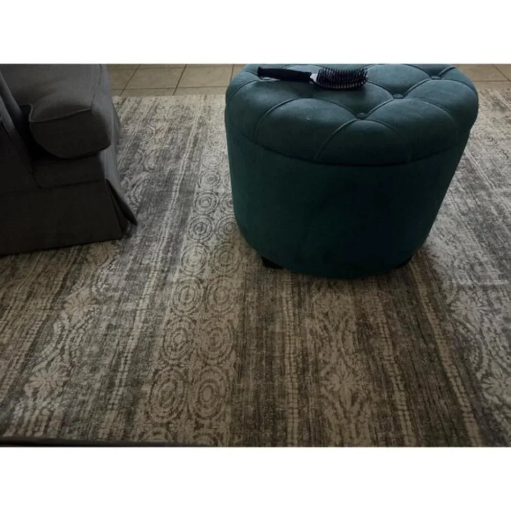 New 8x10 Charcoal Grey Area Rug, Washable Non-Slip Modern Carpet for Home